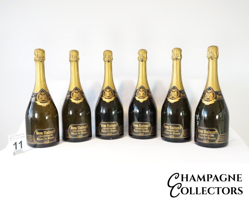 A case of 1979 Vintage Champagne Dom Ruinart Blanc de Blancs Brut - Auction