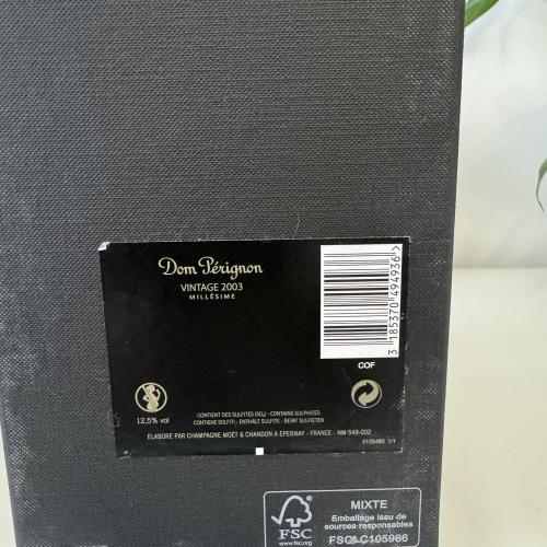 Dom Pérignon Vintage 2003 Champagne – 750ml – Box Included - Auction